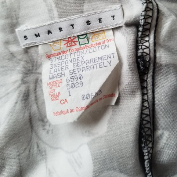 SmartSet Skort Black with White Flowers - Picture 8 of 8